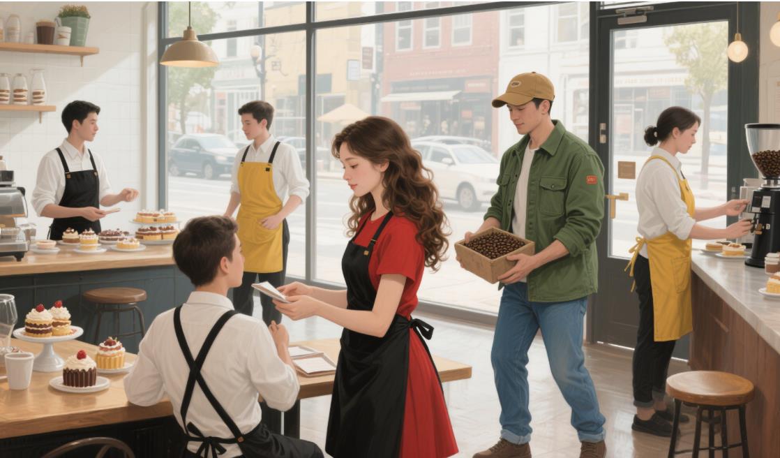 西式糕点咖啡厅门店服装方案